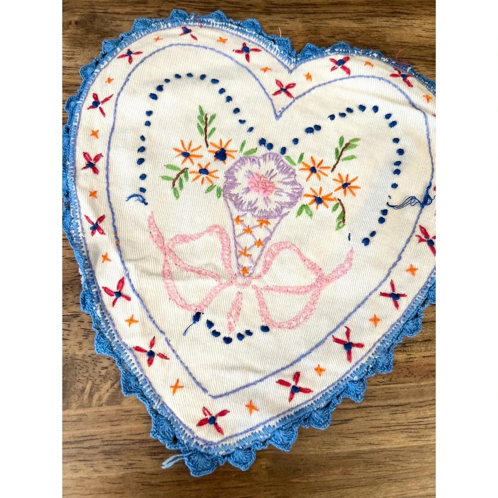 Vintage two embroidered